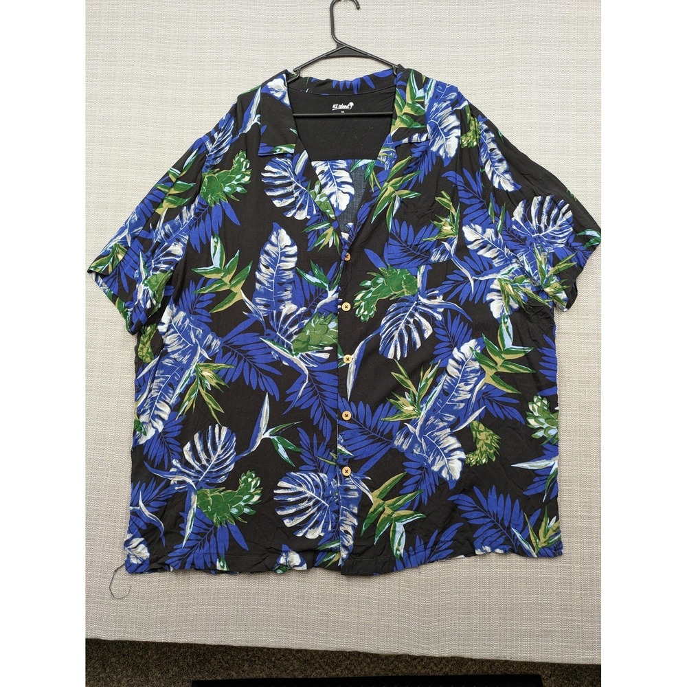 KS Island Shirt Mens 3XL Multicolor Hawaiian Tropical Short Sleeve Button Up